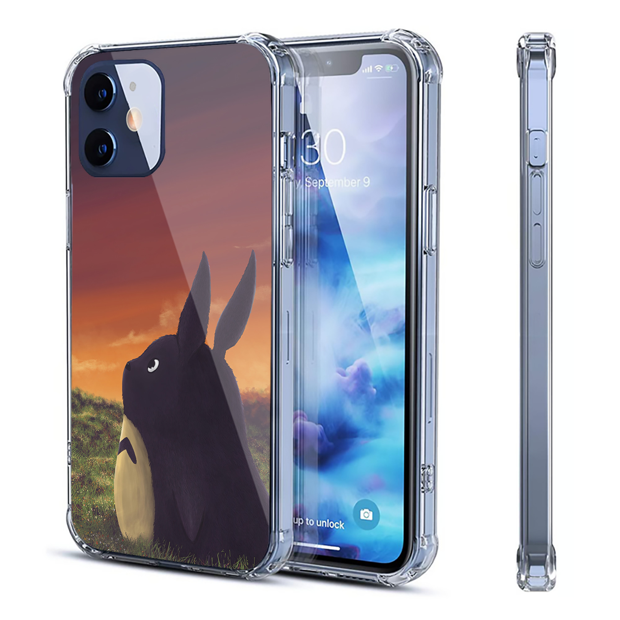 （画像用） となりのトトロ 草壁メイ 草壁サツキ My Neighbor Totoro Satsuki Kusakabe Mei Kusakabe 【iPhone 12シリーズ対応】透明スマホケース（クリアソフトケース）